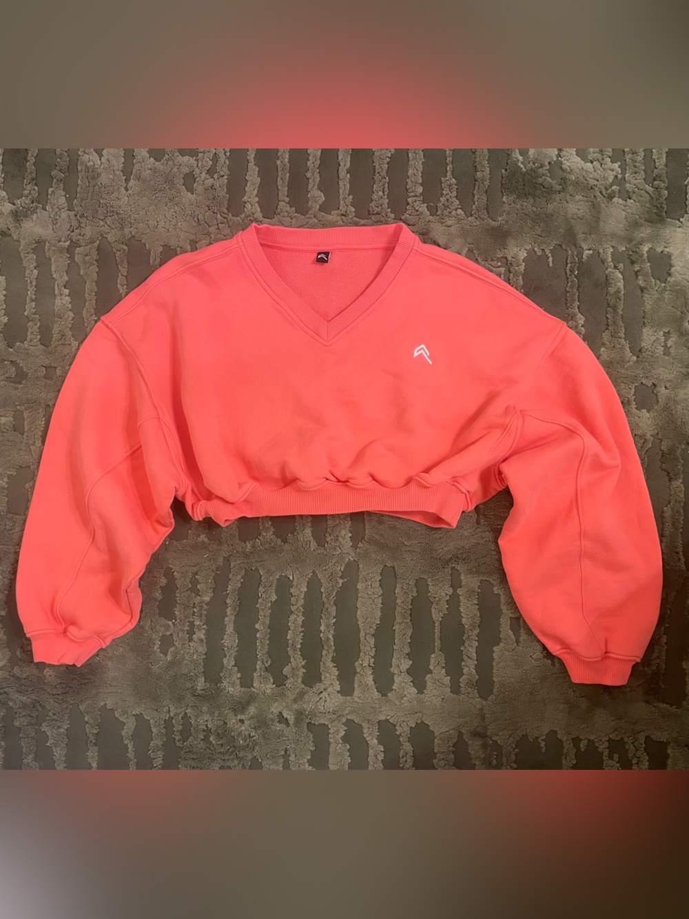 Oner Active Coral Pink V-Neck Pullover Sweatshirt